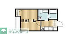 稲城市押立アパート 1Kの間取図画像