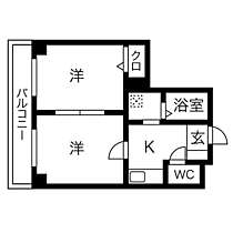 フリューゲル高砂 402 ｜ 福岡県福岡市中央区高砂２丁目（賃貸マンション2K・4階・34.30㎡） その2