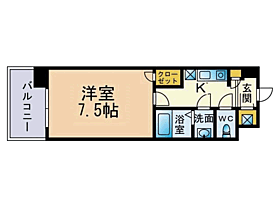 Casa di Taishokan il mare 504 ｜ 福岡県福岡市中央区港１丁目7-43（賃貸マンション1K・5階・24.92㎡） その2