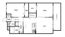 Mitte 2LDKの間取図画像