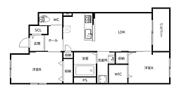 Mitte 2LDKの間取図画像