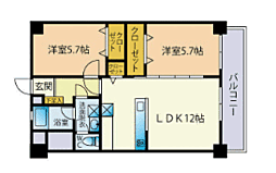 勝栄ビル 2LDKの間取図画像