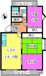 エクセルN86 3LDKの間取図画像