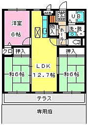 ロイヤルハイツ博多南 3LDKの間取図画像