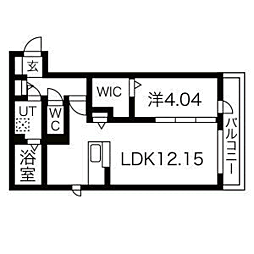 D-room大野城B 1LDKの間取図画像