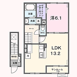 J・プレリュード 1LDKの間取図画像