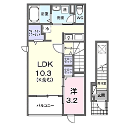 ルタンラシック 1LDKの間取図画像