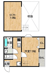 MAX2005 1Kの間取図画像