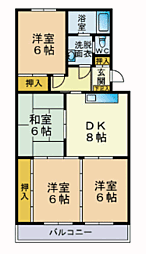 第3八郎丸ビル 4DKの間取図画像