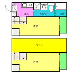 エトワール井尻 1Kの間取図画像