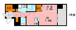 LANDIC 03152 1DKの間取図画像