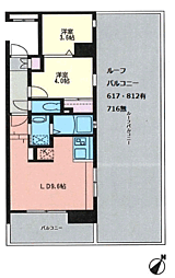 KDX清水レジデンス 2LDKの間取図画像
