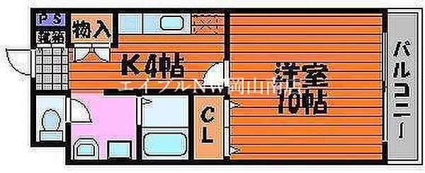 岡山県岡山市南区豊成2丁目(賃貸マンション1K・8階・34.54㎡)の写真 その2