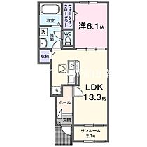 岡山県玉野市長尾（賃貸アパート1LDK・1階・50.05㎡） その2