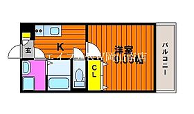 岡山県岡山市北区青江3丁目（賃貸マンション1K・6階・34.87㎡） その2