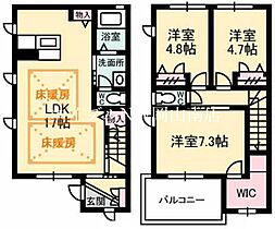 岡山県岡山市南区築港新町2丁目（賃貸テラスハウス3LDK・1階・82.14㎡） その2