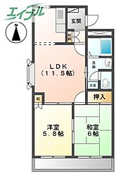 JR山陽本線 岡山駅 バス25分 福富西1丁目下車 徒歩4分 3階/-