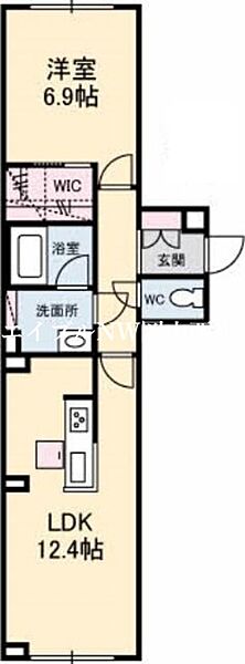 グランデ・アルベロ ｜岡山県岡山市北区野田3丁目(賃貸マンション1LDK・1階・48.28㎡)の写真 その2