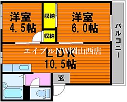 サザンハイツ  ｜ 岡山県岡山市北区大安寺東町（賃貸アパート2LDK・1階・55.00㎡） その2