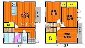 Bonheur　D  ｜ 岡山県岡山市北区田中（賃貸一戸建3LDK・1階・81.02㎡） その2