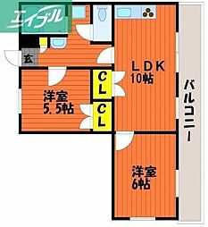 パルフィオーレＦ 2階