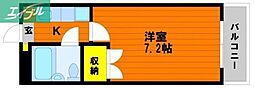 ウエストプラザ新保 1Kの間取図画像