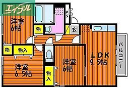 セジュールユウキ 3LDKの間取図画像