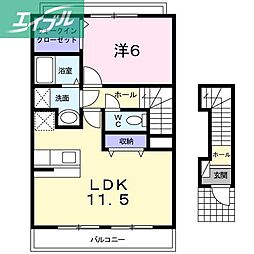 フォレストヒルズ 1LDKの間取図画像