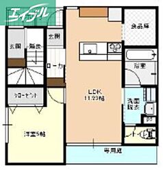 野田ビルSOUTH 1LDKの間取図画像