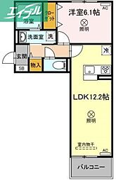 メセタ B棟 2階/-