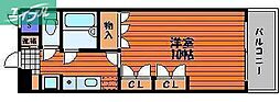 マローン野田 1Kの間取図画像