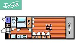 マローン野田 1Kの間取図画像