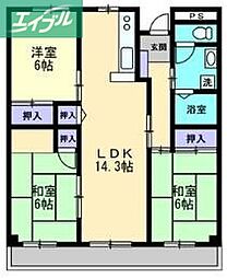 パルクベールチボリ 3LDKの間取図画像