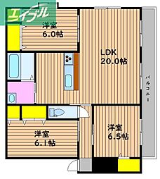 ベンビレッジ平田西公園 3LDKの間取図画像