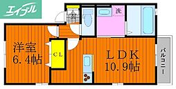 ペガサス 1LDKの間取図画像