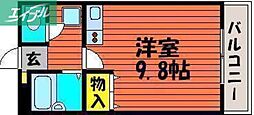 アーバン・コーポ黒住 ワンルームの間取図画像