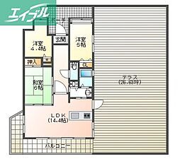 ふぁみーゆ中島田 3LDKの間取図画像