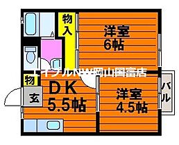 岡山県岡山市東区西大寺中野（賃貸アパート2DK・1階・35.92㎡） その2