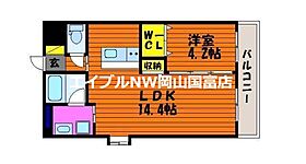 岡山県岡山市北区京橋町（賃貸マンション1LDK・9階・44.00㎡） その2