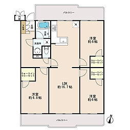 間取図画像 3LDK