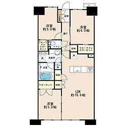 プレミスト船橋塚田F棟 3LDKの間取図画像