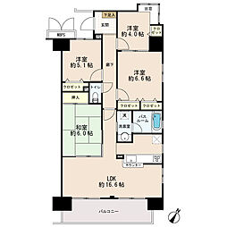 ライオンズマンション蘇我駅前 4LDKの間取図画像