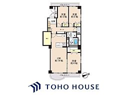 新松戸サンライトパストラル壱番街C棟 3LDKの間取図画像