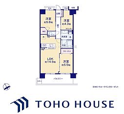 ブライトシティ船橋 3LDKの間取図画像