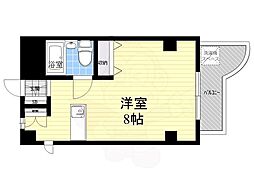 Ｗoody Bell 4階ワンルームの間取り
