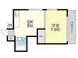 シティーリバーむさしの 1階1DKの間取り