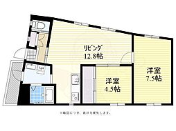 芯芯ビル 3階2LDKの間取り