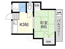 T.フラッツ 1Kの間取図画像