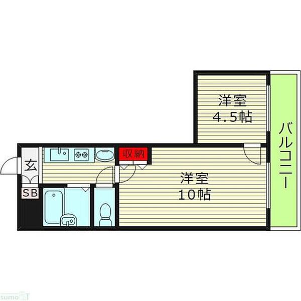 オリエンタル楠根 ｜大阪府東大阪市楠根２丁目(賃貸マンション2K・3階・30.00㎡)の写真 その2