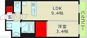 大阪府大阪市北区中崎１丁目（賃貸マンション1LDK・9階・32.72㎡） その2